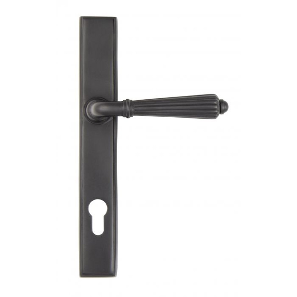 From the Anvil Hinton Slimline Lever Espag. Lock Set - Aged Bronze - (Sold in Pairs)
